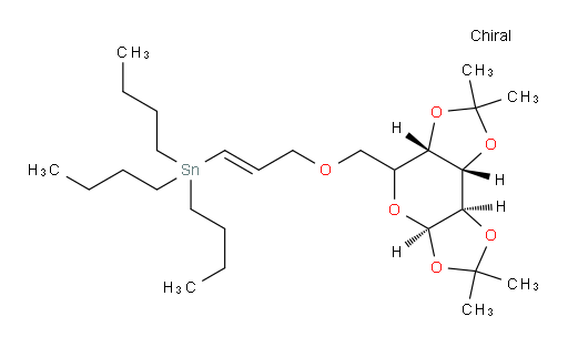 tributyl((E)-3-(((3aR,5aS,8aS,8bR)-2,2,7,7-tetramethyltetrahydro-3aH-bis([1,3]dioxolo)[4,5-b:4',5'-d]pyran-5-yl)methoxy)prop-1-en-1-yl)stannane