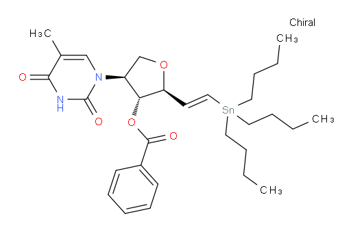 (2S,3R,4S)-4-(5-methyl-2,4-dioxo-3,4-dihydropyrimidin-1(2H)-yl)-2-((E)-2-(tributylstannyl)vinyl)tetrahydrofuran-3-yl benzoate