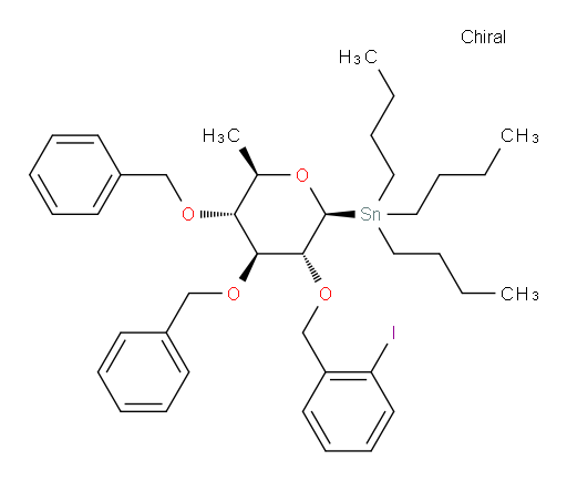 ((2S,3R,4S,5R,6R)-4,5-bis(benzyloxy)-3-((2-iodobenzyl)oxy)-6-methyltetrahydro-2H-pyran-2-yl)tributylstannane