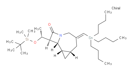 (1R,2S,4S,10S,E)-10-((R)-1-((tert-butyldimethylsilyl)oxy)ethyl)-6-((tributylstannyl)methylene)-8-azatricyclo[6.2.0.02,4]decan-9-one
