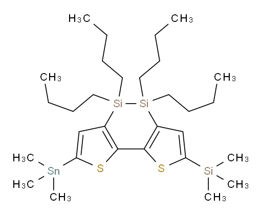 4,4,5,5-tetrabutyl-2-(trimethylsilyl)-7-(trimethylstannyl)-4,5-dihydro-[1,2]disilino[4,3-b:5,6-b']dithiophene