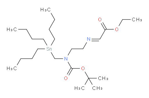 (E)-ethyl 2-((2-((tert-butoxycarbonyl)((tributylstannyl)methyl)amino)ethyl)imino)acetate