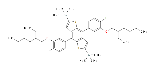 (4,8-bis(3-((2-ethylhexyl)oxy)-4-fluorophenyl)benzo[1,2-b:4,5-b']dithiophene-2,6-diyl)bis(trimethylstannane)