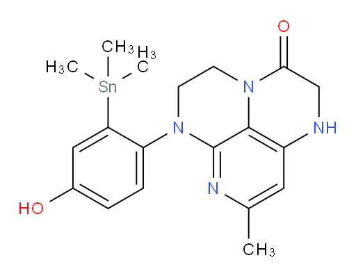 6-(4-hydroxy-2-(trimethylstannyl)phenyl)-8-methyl-1,2,5,6-tetrahydro-1,3a,6,7-tetraazaphenalen-3(4H)-one