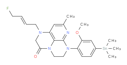 (E)-1-(4-氟丁-2-烯-1-基)-6-(2-甲氧基-4-(三甲基锡基)苯基)-8-甲基-1,2,5,6-四氢-1,3a,6,7-四氮杂ph烯醛en-3(4H)-酮
