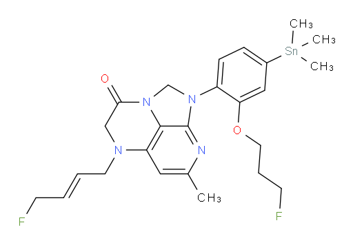 (E)-5-(4-fluorobut-2-en-1-yl)-1-(2-(3-fluoropropoxy)-4-(trimethylstannyl)phenyl)-7-methyl-4,5-dihydro-1H-1,2a,5,8-tetraazaacenaphthylen-3(2H)-one