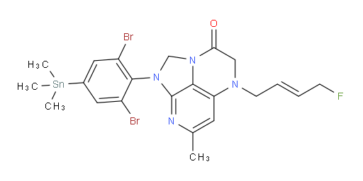 (E)-1-(2,6-dibromo-4-(trimethylstannyl)phenyl)-5-(4-fluorobut-2-en-1-yl)-7-methyl-4,5-dihydro-1H-1,2a,5,8-tetraazaacenaphthylen-3(2H)-one