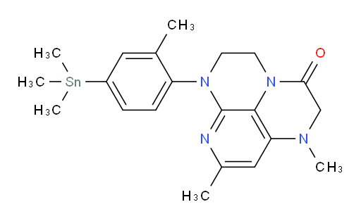 1,8-dimethyl-6-(2-methyl-4-(trimethylstannyl)phenyl)-1,2,5,6-tetrahydro-1,3a,6,7-tetraazaphenalen-3(4H)-one
