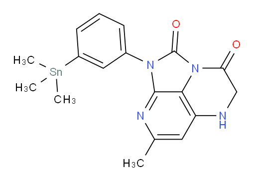 7-methyl-1-(3-(trimethylstannyl)phenyl)-4,5-dihydro-1H-1,2a,5,8-tetraazaacenaphthylene-2,3-dione