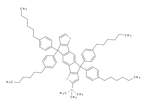 trimethyl(4,4,9,9-tetrakis(4-hexylphenyl)-4,9-dihydro-s-indaceno[1,2-b:5,6-b']dithiophen-2-yl)stannane