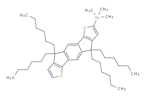 trimethyl(4,4,9,9-tetrahexyl-4,9-dihydro-s-indaceno[1,2-b:5,6-b']dithiophen-2-yl)stannane