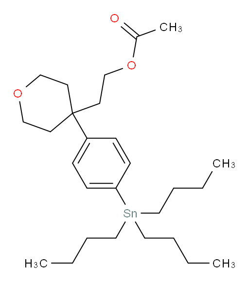 2-(4-(4-(tributylstannyl)phenyl)tetrahydro-2H-pyran-4-yl)ethyl acetate