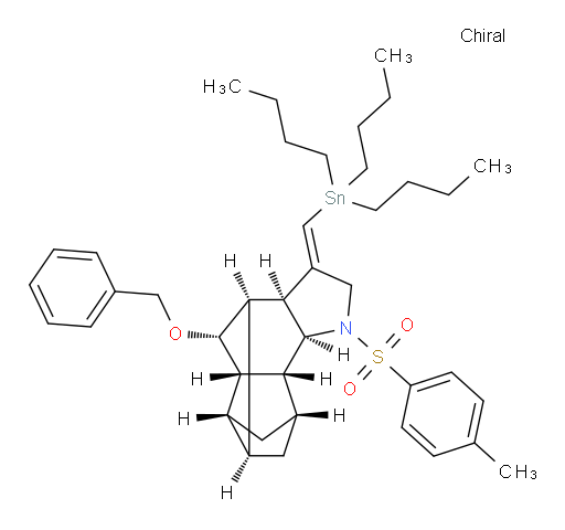(3aS,4R,5S,5aS,6R,8S,8aR,8bS,10S,Z)-5-(benzyloxy)-1-tosyl-3-((tributylstannyl)methylene)dodecahydro-4,6,8-(epiethane[1,1,2]triyl)cyclopenta[g]indole