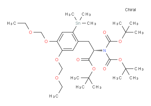 N,N-Bis[(1,1-dimethylethoxy)carbonyl]-5-(ethoxymethoxy)-O-(ethoxymethyl)-2-(trimethylstannyl)-L-tyrosine 1,1-dimethylethyl ester
