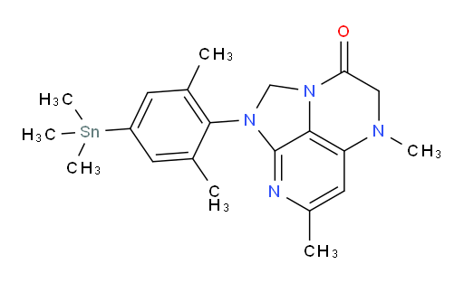 1-(2,6-dimethyl-4-(trimethylstannyl)phenyl)-5,7-dimethyl-4,5-dihydro-1H-1,2a,5,8-tetraazaacenaphthylen-3(2H)-one