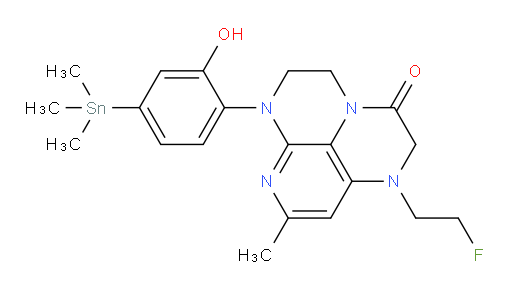 1-(2-fluoroethyl)-6-(2-hydroxy-4-(trimethylstannyl)phenyl)-8-methyl-1,2,5,6-tetrahydro-1,3a,6,7-tetraazaphenalen-3(4H)-one