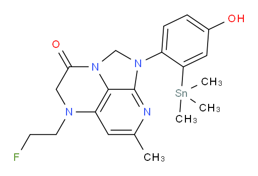 5-(2-fluoroethyl)-1-(4-hydroxy-2-(trimethylstannyl)phenyl)-7-methyl-4,5-dihydro-1H-1,2a,5,8-tetraazaacenaphthylen-3(2H)-one