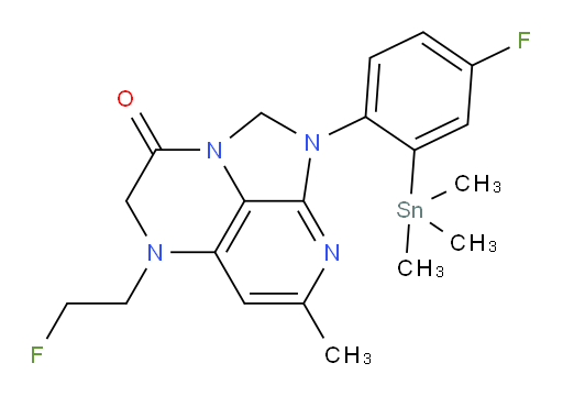 1-(4-fluoro-2-(trimethylstannyl)phenyl)-5-(2-fluoroethyl)-7-methyl-4,5-dihydro-1H-1,2a,5,8-tetraazaacenaphthylen-3(2H)-one