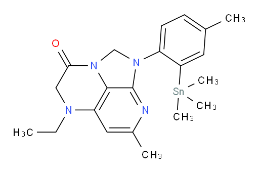 5-ethyl-7-methyl-1-(4-methyl-2-(trimethylstannyl)phenyl)-4,5-dihydro-1H-1,2a,5,8-tetraazaacenaphthylen-3(2H)-one