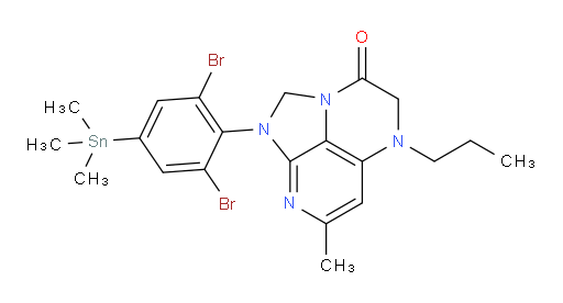 1-(2,6-dibromo-4-(trimethylstannyl)phenyl)-7-methyl-5-propyl-4,5-dihydro-1H-1,2a,5,8-tetraazaacenaphthylen-3(2H)-one
