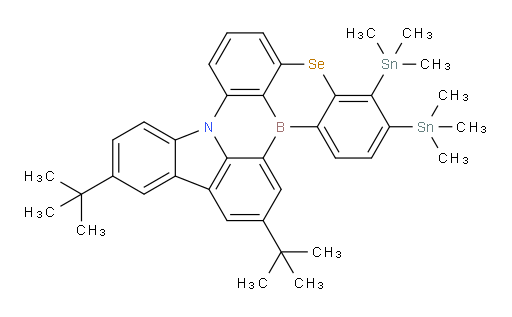 11,14-di-tert-butyl-3,4-bis(trimethylstannyl)-5-selena-8b-aza-15b-borabenzo[a]naphtho[1,2,3-hi]aceanthrylene