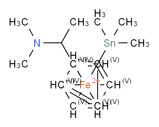 Ferrocene, 1-[1-(dimethylamino)ethyl]-2-(trimethylstannyl)-, stereoisomer