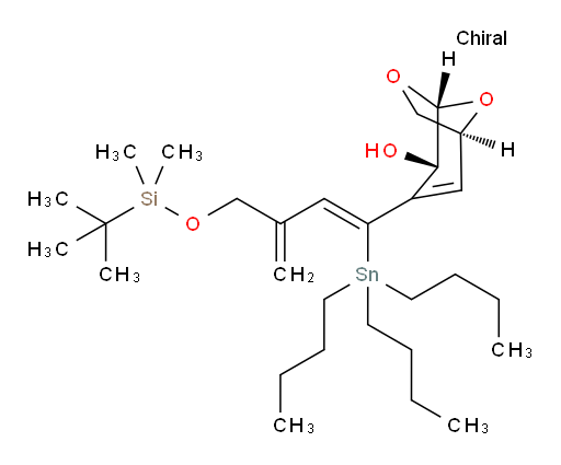 (1S,4S,5R)-3-((Z)-3-(((tert-butyldimethylsilyl)oxy)methyl)-1-(tributylstannyl)buta-1,3-dien-1-yl)-6,8-dioxabicyclo[3.2.1]oct-2-en-4-ol