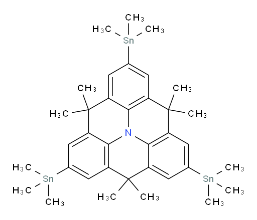 4,4,8,8,12,12-hexamethyl-2,6,10-tris(trimethylstannyl)-8,12-dihydro-4H-benzo[1,9]quinolizino[3,4,5,6,7-defg]acridine