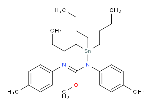 (Z)-甲基 N,N'-双-对甲苯基-N-(三丁基锡基)甲脒