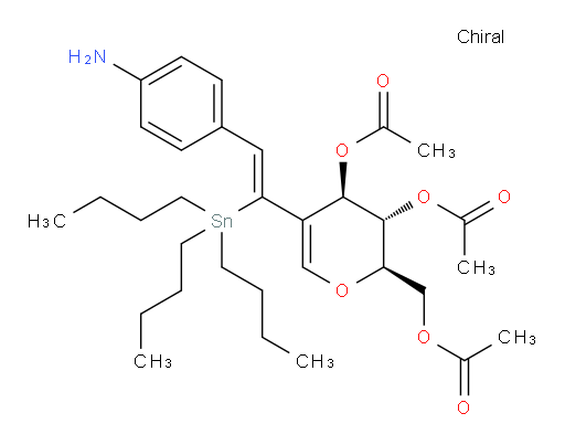 (2R,3S,4R)-2-(acetoxymethyl)-5-((Z)-2-(4-aminophenyl)-1-(tributylstannyl)vinyl)-3,4-dihydro-2H-pyran-3,4-diyl diacetate