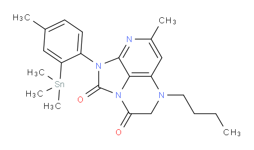 5-butyl-7-methyl-1-(4-methyl-2-(trimethylstannyl)phenyl)-4,5-dihydro-1H-1,2a,5,8-tetraazaacenaphthylene-2,3-dione