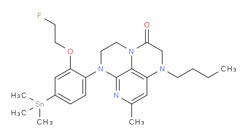 1-butyl-6-(2-(2-fluoroethoxy)-4-(trimethylstannyl)phenyl)-8-methyl-1,2,5,6-tetrahydro-1,3a,6,7-tetraazaphenalen-3(4H)-one