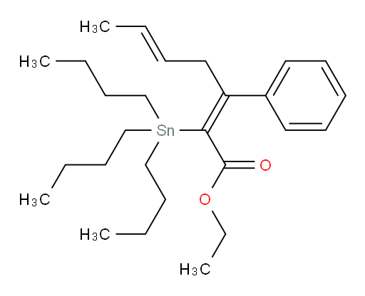 (2E,5E)-乙基 3-苯基-2-(三丁基锡基)庚-2,5-二烯酸酯