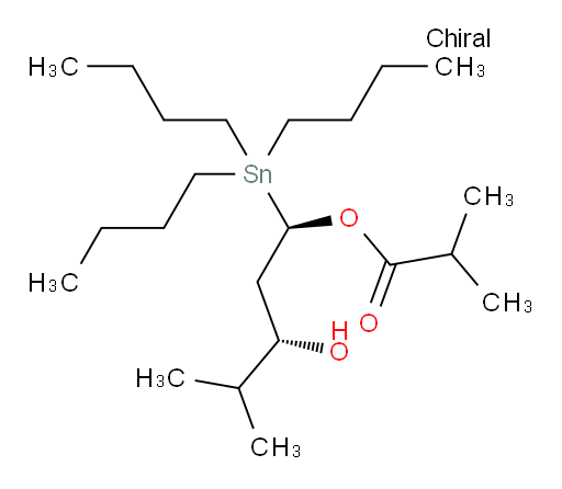 (1R,3S)-3-羟基-4-甲基-1-(三丁基锡基)戊基 异丁酸酯