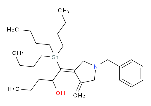 (Z)-1-(1-苄基-4-亚甲基吡咯烷-3-亚基)-1-(三丁基锡基)戊-2-醇