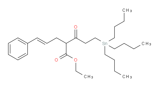 (E)-乙基 5-苯基-2-(3-(三丁基锡基)丙酰)戊-4-烯酸酯