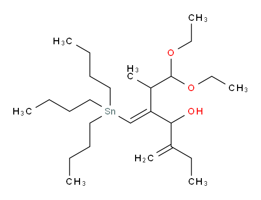 (E)-1,1-二乙氧基-2-甲基-5-亚甲基-3-((三丁基锡基)亚甲基)庚-4-醇