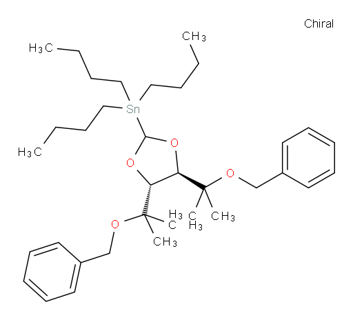 ((4R,5R)-4,5-双(2-(苄氧基)丙-2-基)-1,3-二氧杂环戊烷-2-基)三丁基锡烷