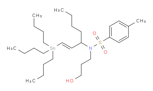 (E)-N-(3-羟基丙基)-4-甲基-N-(1-(三丁基锡基)庚-1-烯-3-基)苯磺酰胺