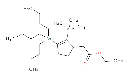 乙基 2-(3-(三丁基锡基)-2-(三甲基硅基)环戊-2-烯-1-基)乙酸酯