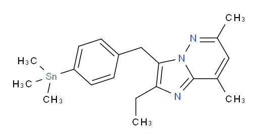 2-乙基-6,8-二甲基-3-(4-(三甲基锡基)苄基)咪唑并[1,2-b]哒嗪