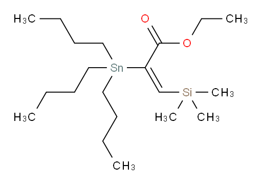 (E)-乙基 2-(三丁基锡基)-3-(三甲基硅基)丙烯酸酯