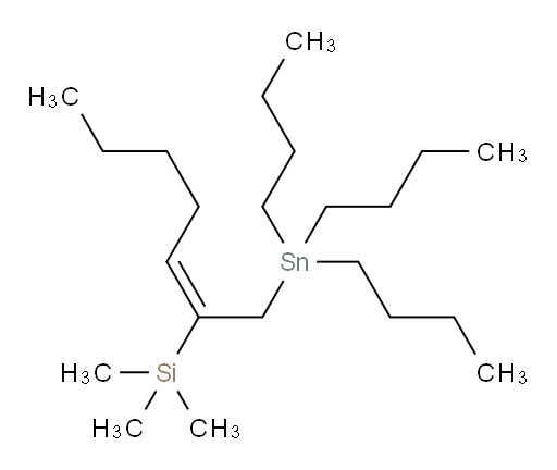 (E)-trimethyl(1-(tributylstannyl)hept-2-en-2-yl)silane