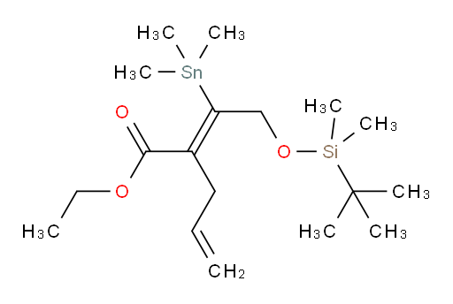 (Z)-ethyl 2-(2-((tert-butyldimethylsilyl)oxy)-1-(trimethylstannyl)ethylidene)pent-4-enoate