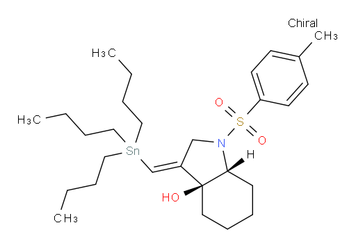 (3aS,7aR,E)-1-tosyl-3-((tributylstannyl)methylene)octahydro-1H-indol-3a-ol