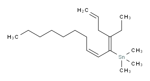 ((4E,6Z)-4-ethyltetradeca-1,4,6-trien-5-yl)trimethylstannane