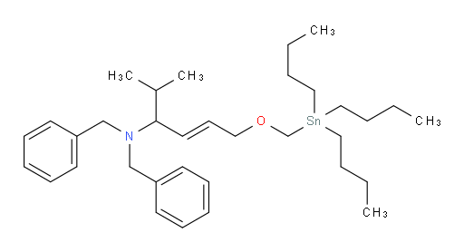(E)-N,N-dibenzyl-2-methyl-6-((tributylstannyl)methoxy)hex-4-en-3-amine
