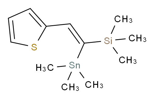 (Z)-三甲基(2-(噻吩-2-基)-1-(三甲基锡基)乙烯基)硅烷