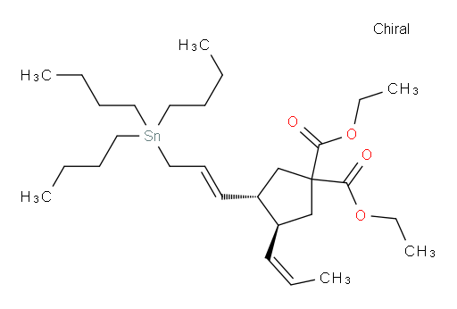(3S,4S)-diethyl 3-((Z)-prop-1-en-1-yl)-4-((E)-3-(tributylstannyl)prop-1-en-1-yl)cyclopentane-1,1-dicarboxylate