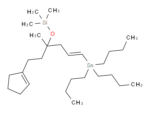 (E)-((1-(cyclopent-1-en-1-yl)-3-methyl-6-(tributylstannyl)hex-5-en-3-yl)oxy)trimethylsilane